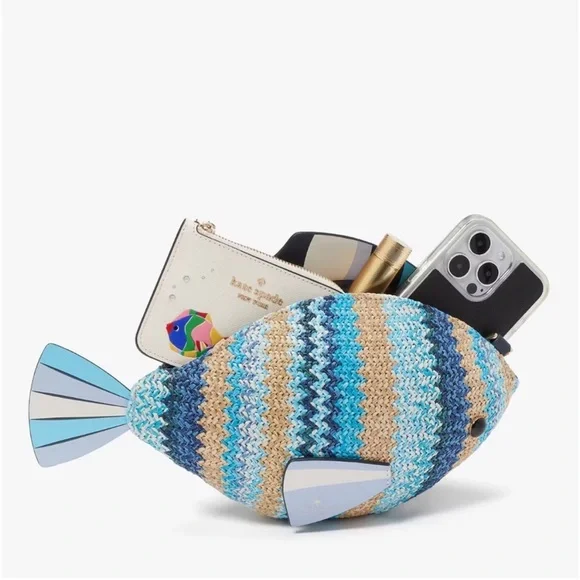 ♠️kate spade What A Catch 3D Fish Crossbody Bag, Blue